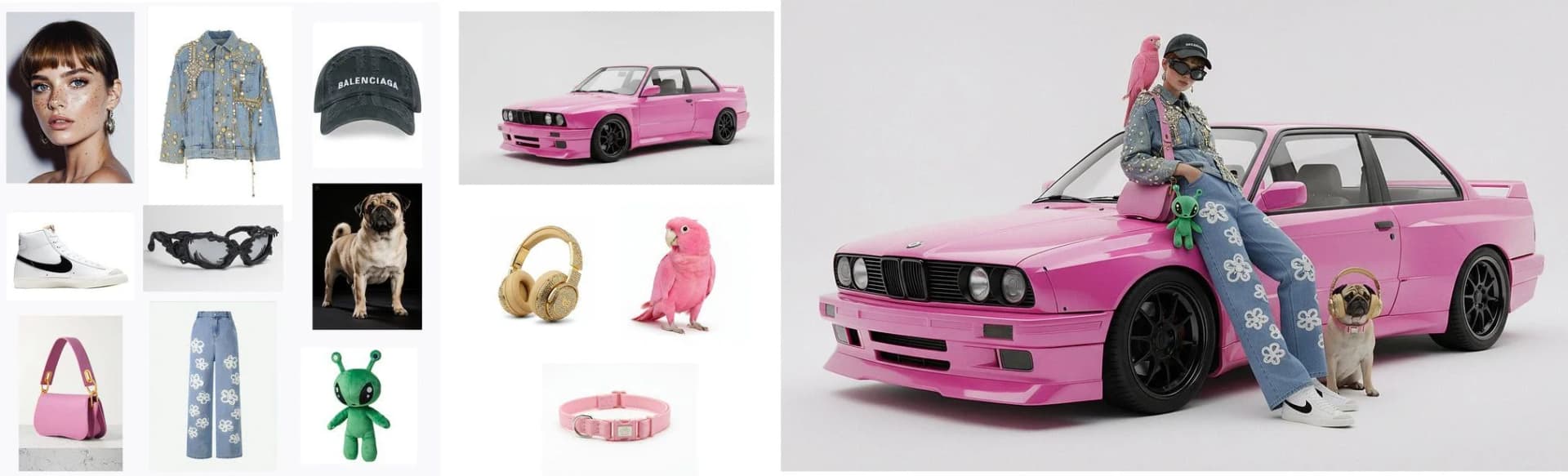 AI fashion model pose